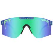 Pit Viper The Leonardo Double Wide Polarized Sunglasses, Blue/Green