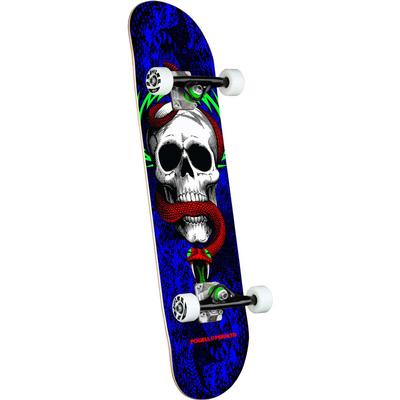 Powell Skull & Snake One Off Royal Blue Birch Complete Skateboard, 7.75