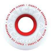 Ricta Clouds White/Red Skateboard Wheels 4-Pack, 86a