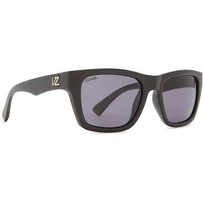 Von Zipper Mode Sunglasses, Black Satin/Grey Polarized