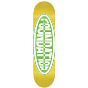 Foundation Oval Yellow Skateboard Deck, 8.50