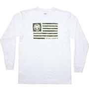 Never Summer USA Flag Long Sleeve T-Shirt WHT