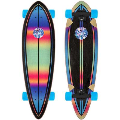 Santa Cruz Iridescent Dot Pintail Complete Longboard Skateboard, 33