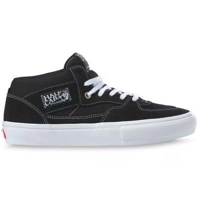 VAns Skate Half Cab Skate Shoes, Black/White