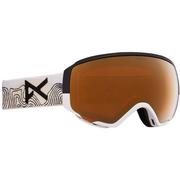 Anon WM1 Women's Goggles + Bonus Lens + MFI Face Mask, White/Perceive Sunny Bronze