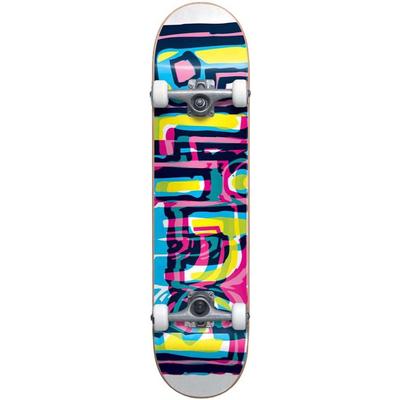 Blind Logo Glitch Youth First Push White Complete Skateboard, 7.25
