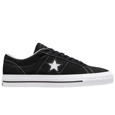 Converse One Star Pro Skate Shoes, Black/Black/White