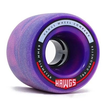 Hawgs Fattie Hawgs Purple/Pink Skateboard Wheels 4-Pack, 78a