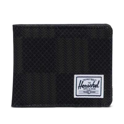 Herschel Roy Wallet, Black Checkered Textile