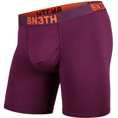BN3TH Classic Solid Boxer Briefs, Cabernet/Orange