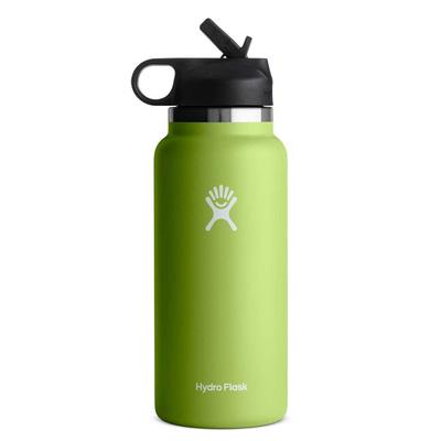 Hydro Flask 32 oz. Wide Mouth Insulated Water Bottle w/Straw Lid, Seagrass