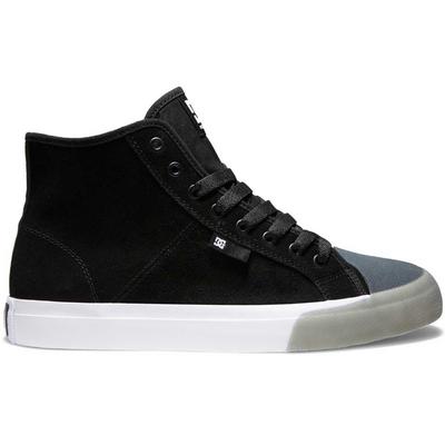 DC Manual HI RT High Top Skate Shoes, Black/Black/White