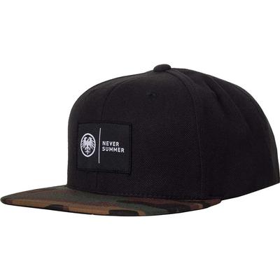 Never Summer Square Patch Two Tone Snapback Adjustable Hat