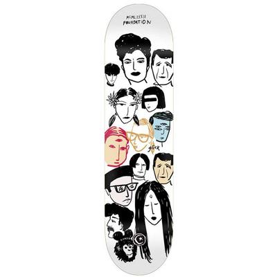 Foundation Glick Faces Skateboard Deck, 8.75