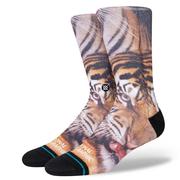 Stance Two Tigers National Geographic Crew Socks BLK