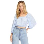 Billabong Sun City 2 Puff Sleeve Crop Top BZR0