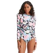 Billabong Feelin Tropical Mock Neck Long Sleeve Swimsuit MUL