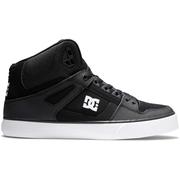 DC Shoes Pure High Top Skate Shoes, Black/Black/White