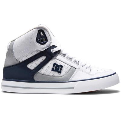 DC Shoes Pure High Top Skate Shoes, White/Navy