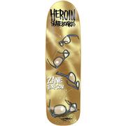 Heroin Zane Timpson Glasses Gold Skateboard Deck, 9.0