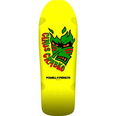 Powell Peralta Claus Grabke Yellow Skateboard Deck, 10.25