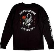 Never Summer Scorpion Rose 2 Long Sleeve T-Shirt BLK