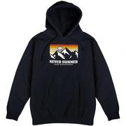 Never Summer Retro Mountain Pullover Hoodie NVY