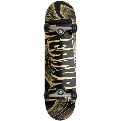 Creature Metallic Swirl Logo Mini Complete Skateboard, 7.75