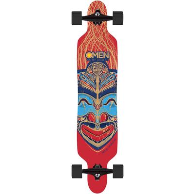 Omen Native American Mask Complete Cruiser Skateboard, 41