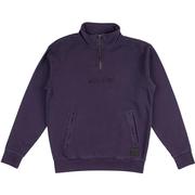 Welcome Scrawl Garment-Dyed Mock Neck 1/4 Zip Fleece