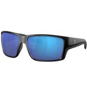 Costa Del Mar Reefton Pro Polarized Sunglasses, Matte Black/Blue Mirror Glass