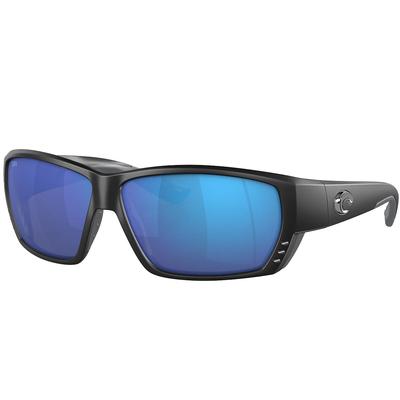 Costa Del Mar Tuna Alley Pro Polarized Sunglasses, Matte Black/Blue Mirror Glass
