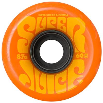 OJ Super Juice Orange Yellow Skateboard Wheels 4-Pack, 60mm/78a