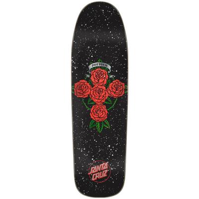 Santa Cruz Dressen Rose Cross Shaped Skateboard Deck, 9.31