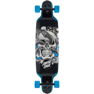 Santa Cruz Botanic Skull Drop Down Cruiser Complete Skateboard, 37.5Santa Cruz Skateboards Botanic Skull Dropdown Longboard Cruzer with art by Cody Melick @pitchgrim, featuring modern medium sized drop down shape with routed wheel wells, 160mm Bulle