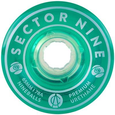 Sector 9 Nineballs Mint Skateboard Wheels, 65mm/78a