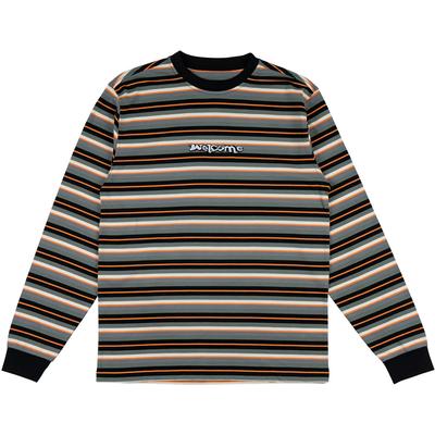 Welcome Surf Stripe Long Sleeve Knit Shirt