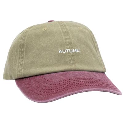 Autumn Pre Washed Canvas Two Tone Strapback Adjustable Hat