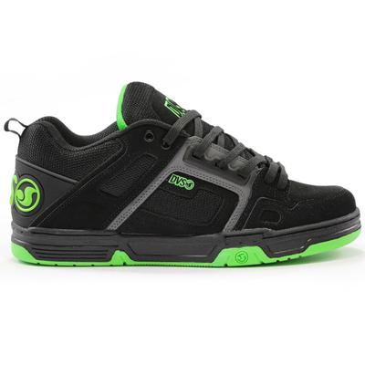DVS Comanche Skate Shoes, Black/Charcoal/Lime Nubuck