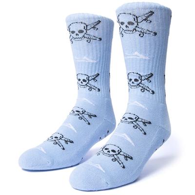 Lakai Street Pirate Crew Socks, Light Blue
