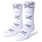 Lakai Street Pirate Crew Socks, White