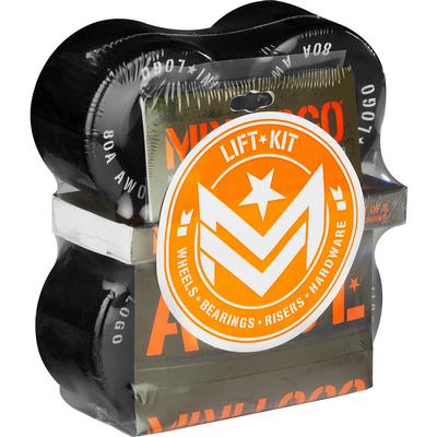 Mini Logo A.W.O.L. Lift Kit 59mm Black Skateboard Wheels 4-Pack, 80a