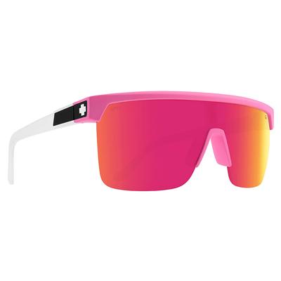 Spy Flynn 5050 Sunglasses, Matte Pink Matte Translucent White/Happy Bronze Pink Mirror