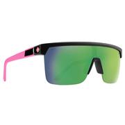 Spy Flynn 5050 Sunglasses, Matte Black Matte Pink/Happy Gray Green Light Green Mirror