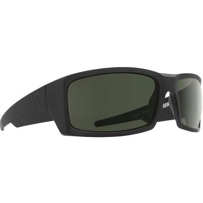 Spy General Sunglasses, Soft Matte Black/Happy Gray Green Polar