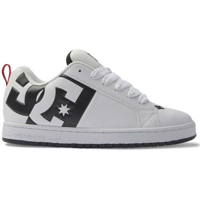 DC Shoes Court Graffik Skate Shoes, White/Black/Black