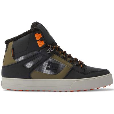 DC Shoes Pure High-Top Winter Shoes, Black/Green Print