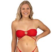 Heat Tie Front Bandeau Bikini Top