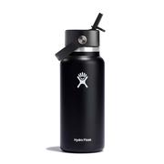 Hydro Flask 32 oz. Wide Mouth Water Bottle w/Flex Straw Cap, Black