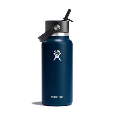 Hydro Flask 32 oz. Wide Mouth Water Bottle w/Flex Straw Cap, Indigo